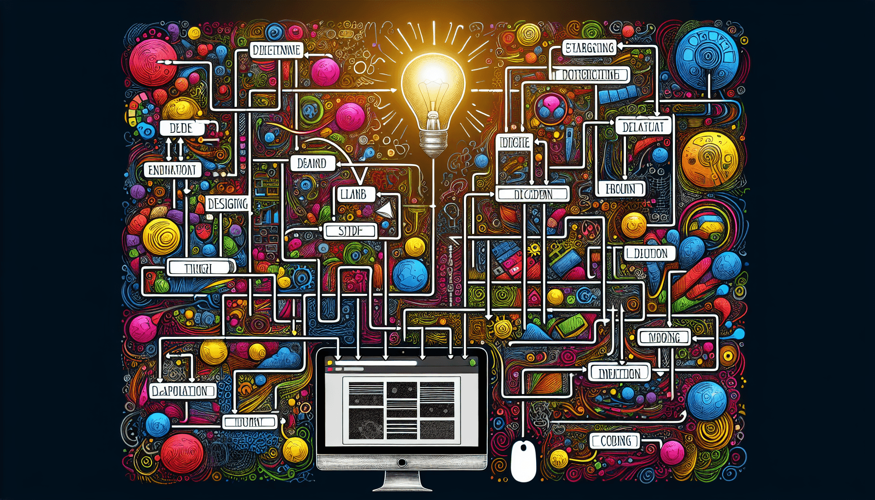 Web design process flowchart